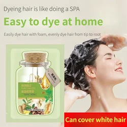 Shampoo 10pcs Bubble Natural Plant Hair Dye Long-lasting Hair Color Convenient and Effective Hair Coloring Шампунь Для Волос