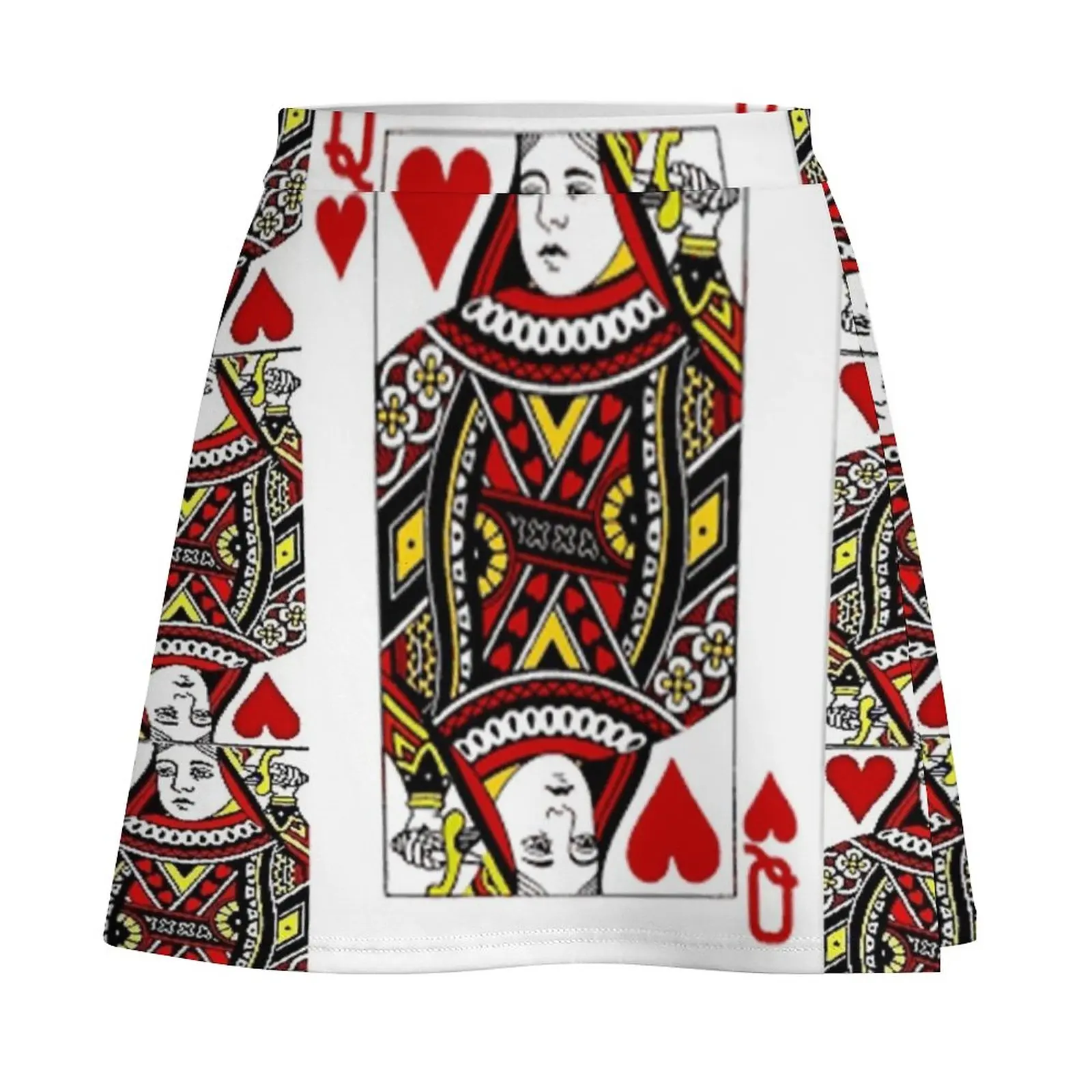 QUEEN OF HEARTS PLAYING CARDS ARTWORK Mini Skirt skirt skirt new in clothes