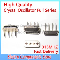 10Pcs/Lot SAW Acoustic Surface Crystal F11 315M with 4P 75K SAW Filter 315MHZ +-75K 4Pin DIP Filtering Crystal Oscillator
