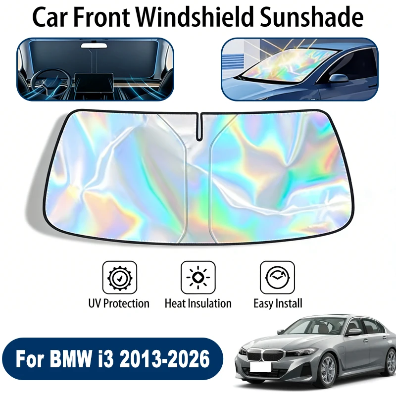 

Windshield Sun Shade For BMW i3 2013-2026 Foldable UV Reflective Front Window Sun Protection Cover Accessories