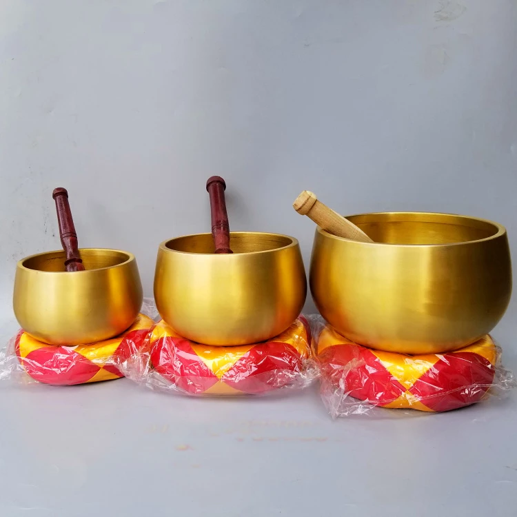 LARGE -Wholesale Buddha figure # TOP efficacious HOME Temple FENG SHUI practice Taoism Buddhism golden Copper  bowl