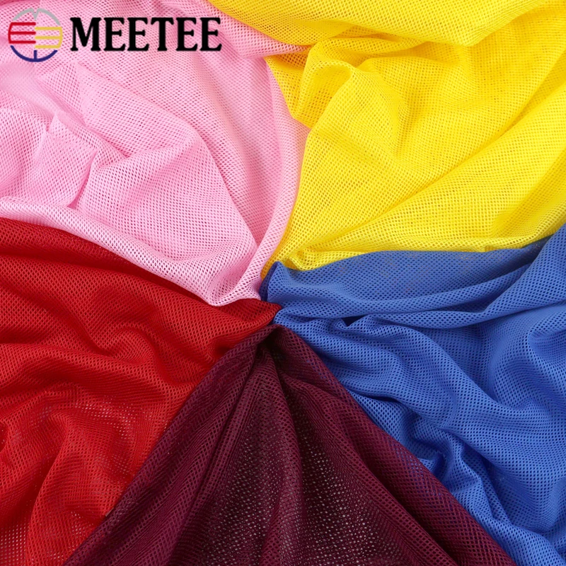 

100x155cm Color Mesh Fabric Sportswear Dress Soft Breathable Cloth Bags Curtain Polyester Net Fabrics DIY Crafts Material