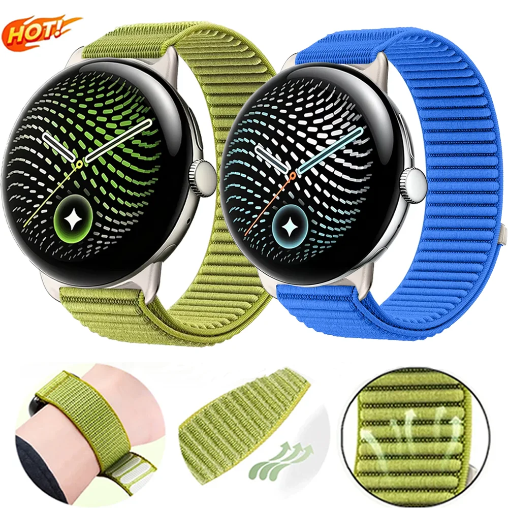 Wave Nylon Loop Strap for Google Pixel Watch 5 4 41mm 45mm Sports Breathable Bracelet Google Pixel Watch 3 2 1 Belt Accessories