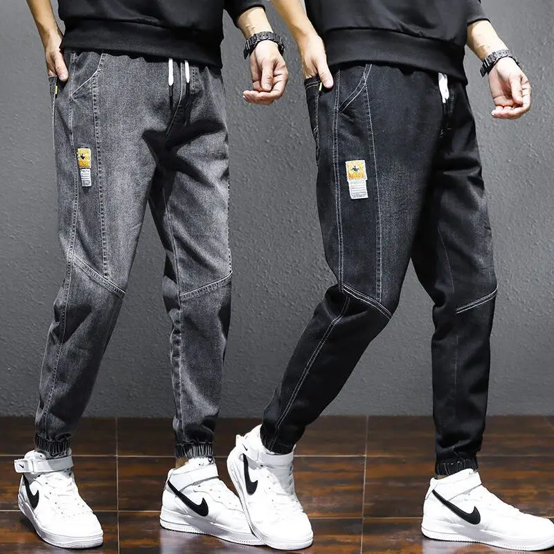

Men's Workwear Jeans Durable Loose Fit Construction Workers Casual Style with Multiple Pockets Youth Trend Autumn Season