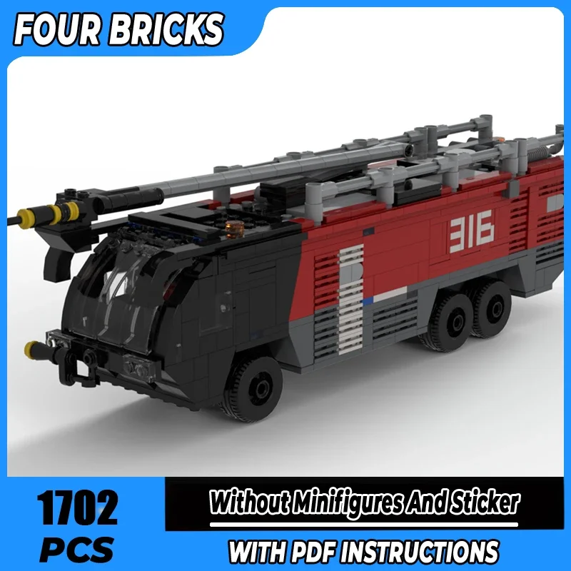 Moc Building Blocks Rosenbauer Fire Truck Technology Modular Bricks Model  Gifts Christmas Toys DIY Sets Assembly