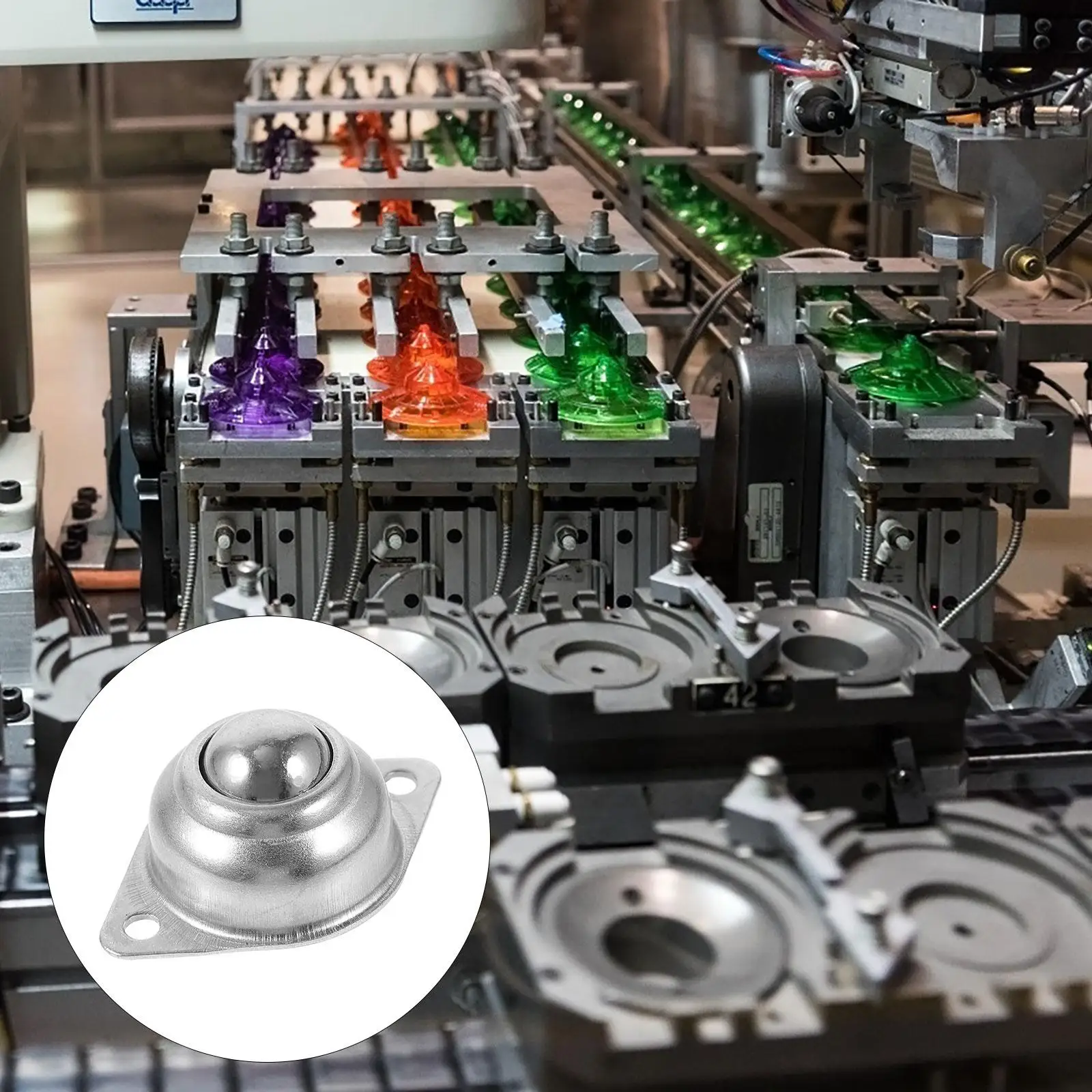 20 Pcs Universal Ball Caster Wheels Round 360 Degree Steel Replacement Rotation Casters Screw Mounted Roller Transfer Unit