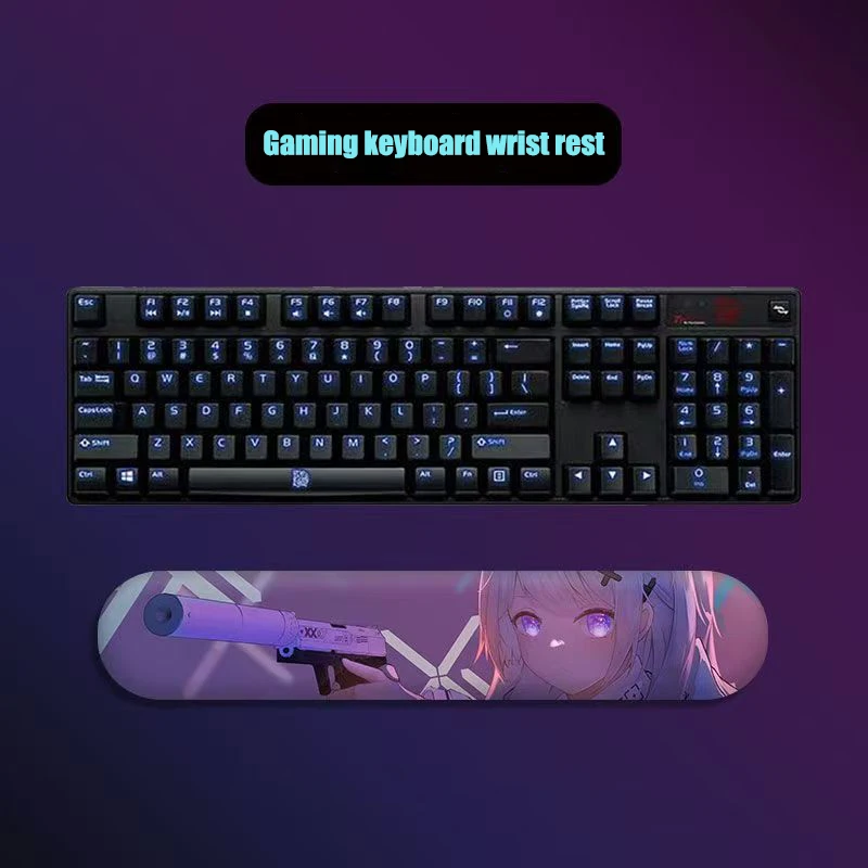 

Подставка для запястий игровой клавиатуры, силиконовая эргономичная подставка с удобной поддержкой из пены с эффектом памяти для набора текста и ПК-геймера