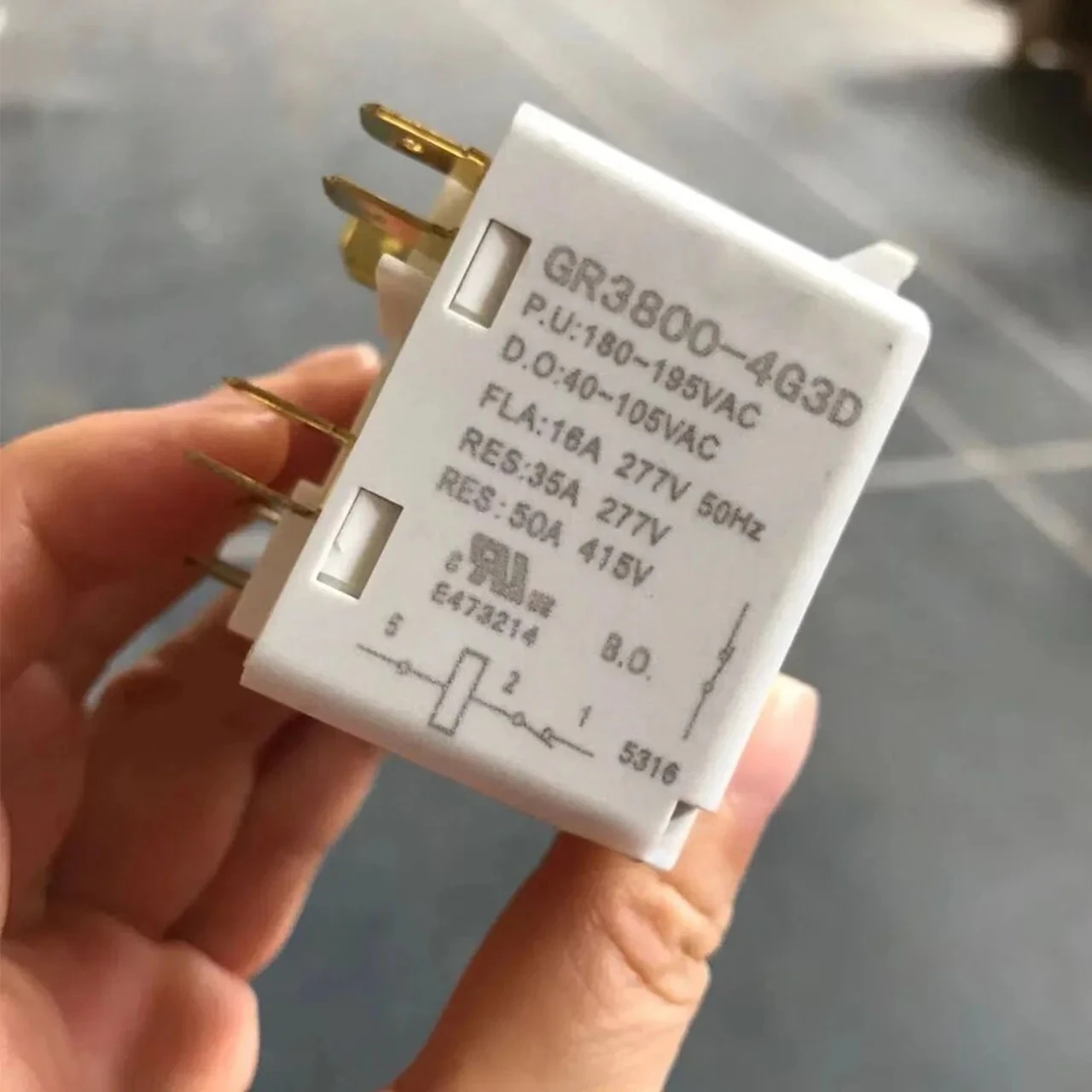 Ice Machine Accessories 3P GR3800-4G3D Compressor Start Relay