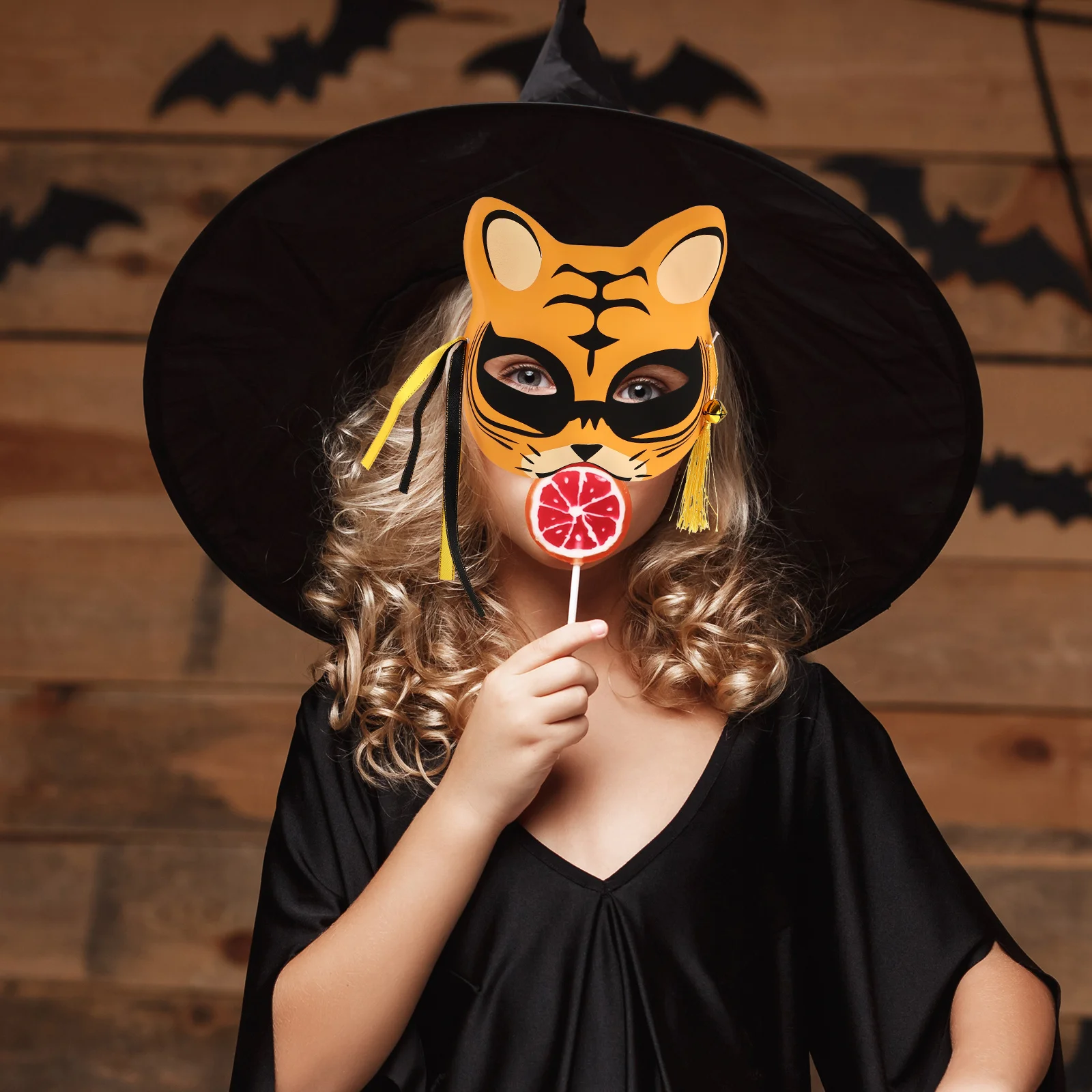 قناع النمر المتوهج نصف وجه تصميم مضيء للحفلات التنكرية زي المهرجان جو دافئ ملحقات تزيين الإضاءة