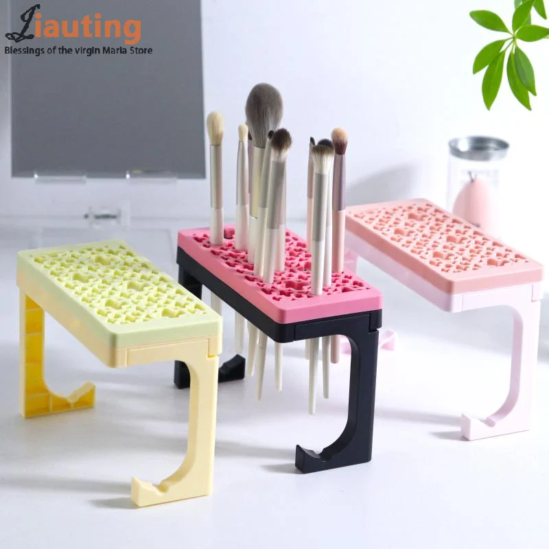 Porta pennelli per trucco in silicone Supporto per asciugatura Set per trucco Custodia per penna per unghie e organizer per pennelli per pittura adatto per maniglie di tutte le dimensioni
