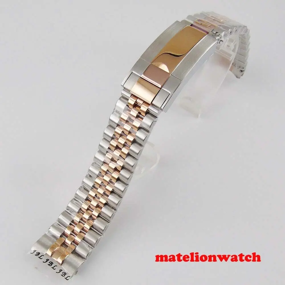 

Two tone 20mm width watch band Jubilee bracelet fit for 40mm men's wristwatch