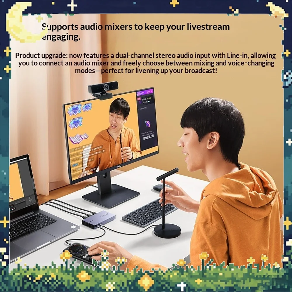 UGREEN 80688 Dual HDMI Video Capture Card 4K Input 1080P Loop Out Recording Box for PC Streaming