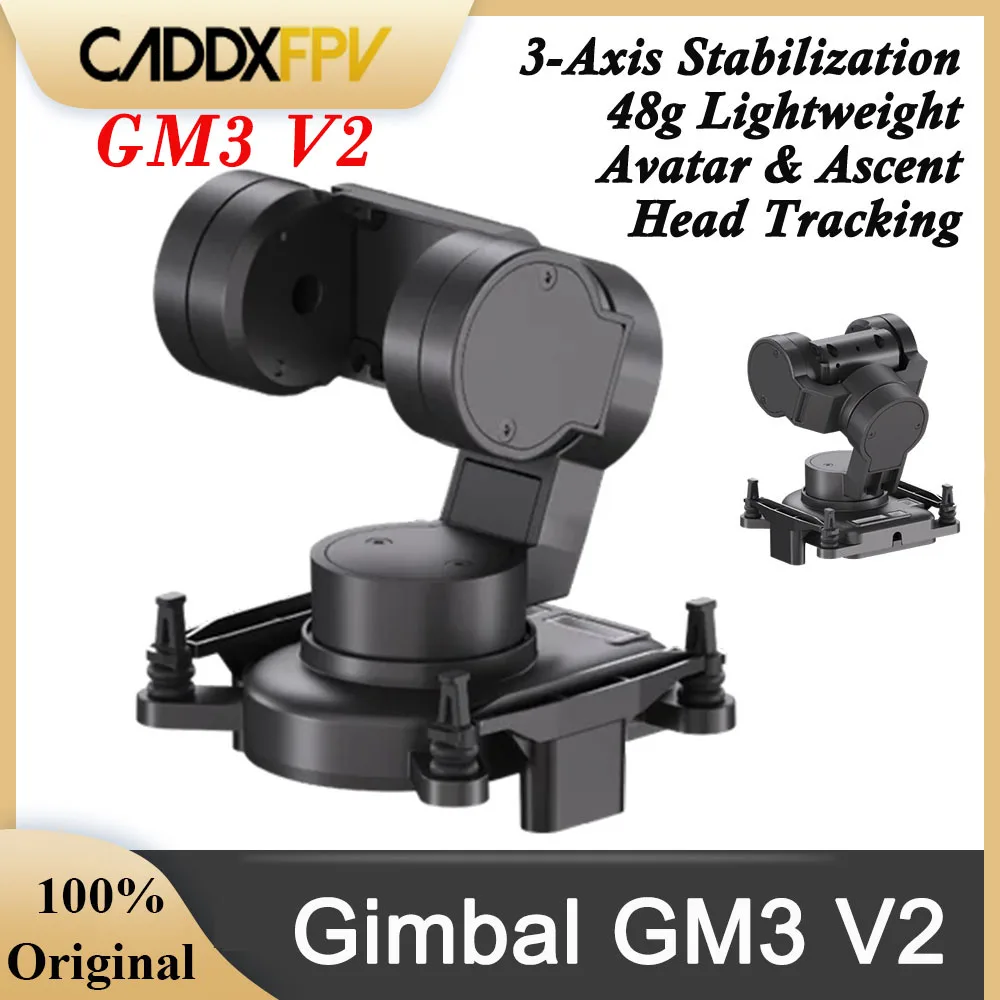 CaddxFPV Gimbal GM3 V2 3-Axis Head Tracking Compatible Goggles X/L and Walksnail Moonlight Kit, HD Pro Kit, GT2 Kit