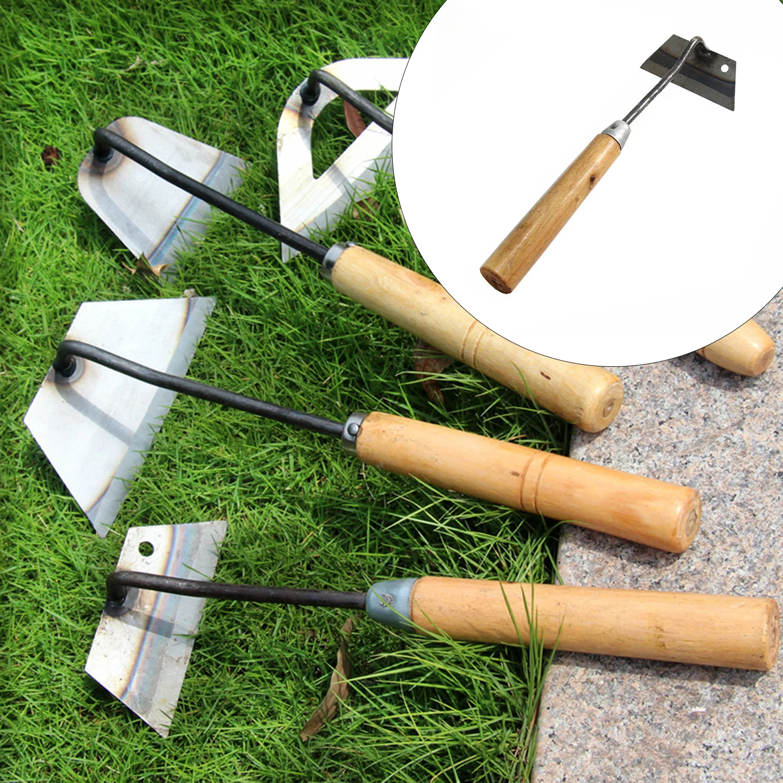 

Carbon Steel Weeding Hoe Hollow Hoe Handheld Weeding Rake Planting Vegetable Farm Garden Agriculture Tool Weeding Accessories