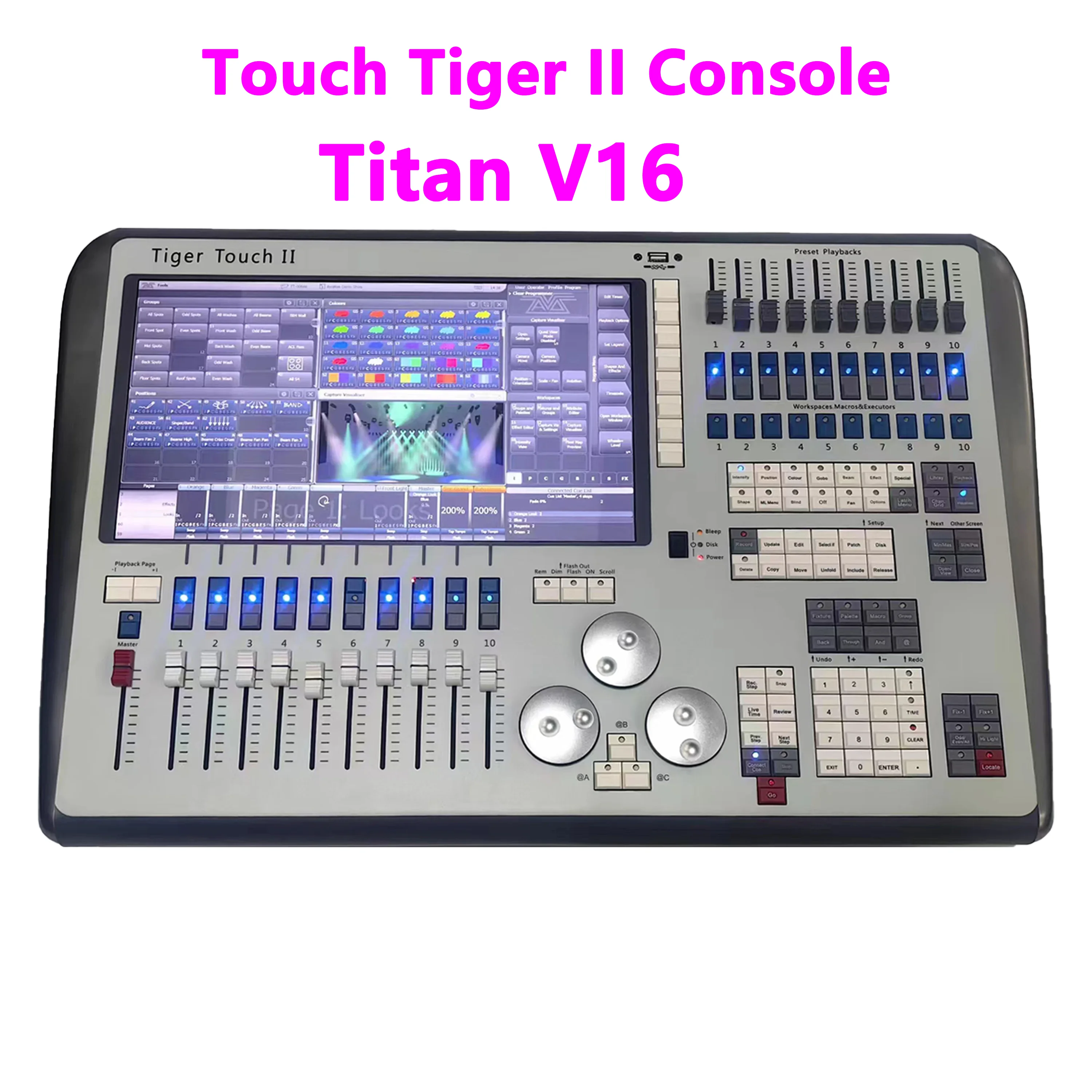 TIGER TOUCH II Touch Tiger 2-Console d'éclairage de scène, avec Caycase