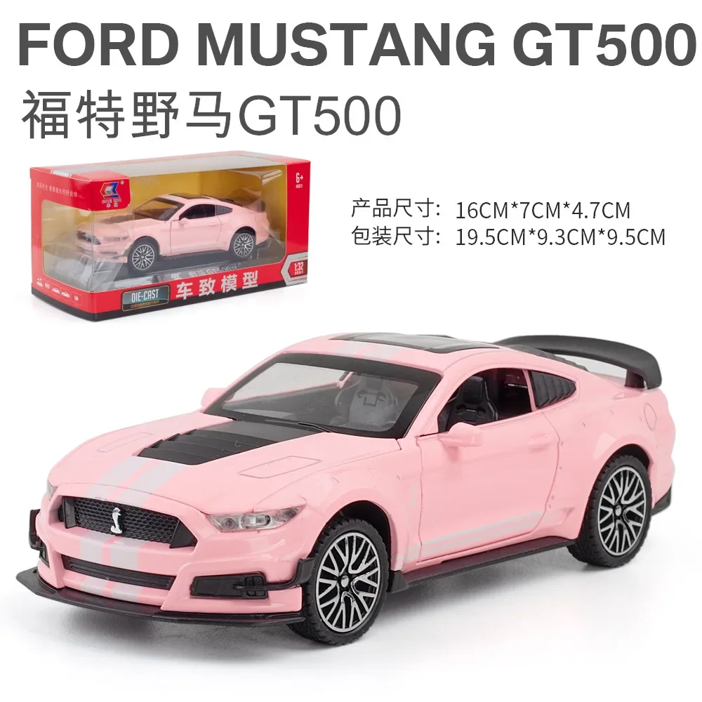 1:32 Ford Mustang Shelby GT500 hohe Simulation Druckguss Metall legierung Modell auto Sound Licht zurückziehen Sammlung Kinder Spielzeug Geschenke