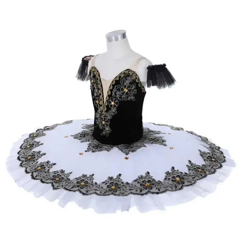 Vestido de tutú profesional de Ballet para niñas, Ropa de baile de actuación del lago de los Cisnes, disfraces de tutú de bailarina, leotardo de Ballet, vestido de baile