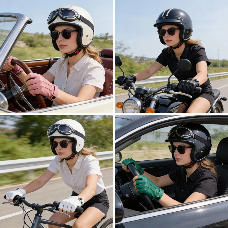 

Многоцелевые женские перчатки с полупальцами, легкие удобные перчатки без пальцев для езды на велосипеде и повседневного вождения автомобиля