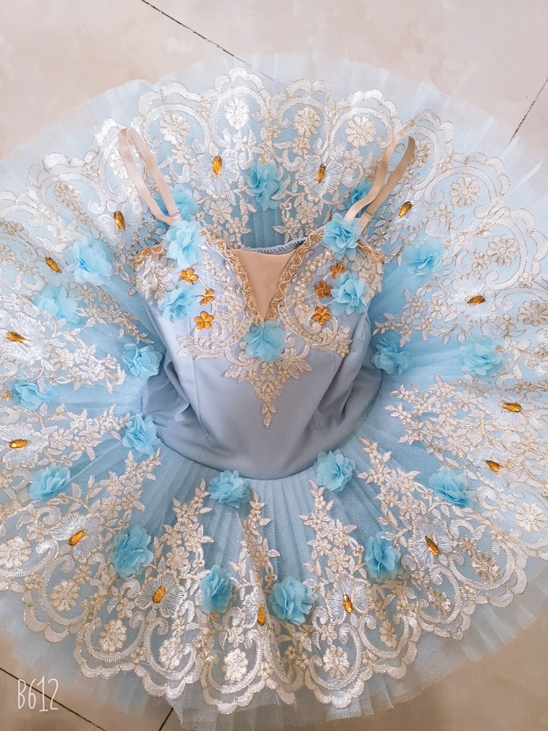 Adult Kids Classic Professional Ballet Tutu Swan Lake Pancake Tutu Ballerina Party Dance Costumes Ballet Dress Sky Blue