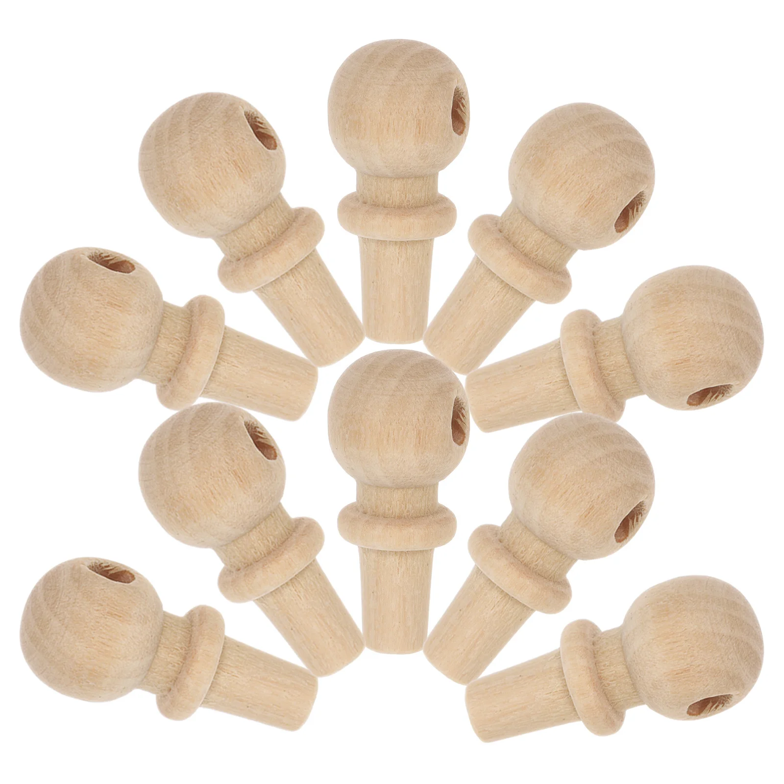 

10Pcs Wood Cork Stoppers for Gourds Easy Install Comfort Grip DIY Decorative Bottle Sealer Crafts Pottery Tools