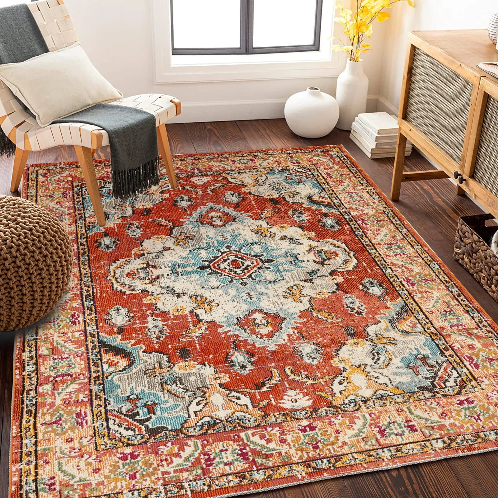 

Европейский Персия в богемном стиле, роскошный ковер для гостиной, дивана, спальни, кабинета, кухни, входной коврик для двери, нескользящий ретро-ковер для домашнего декора