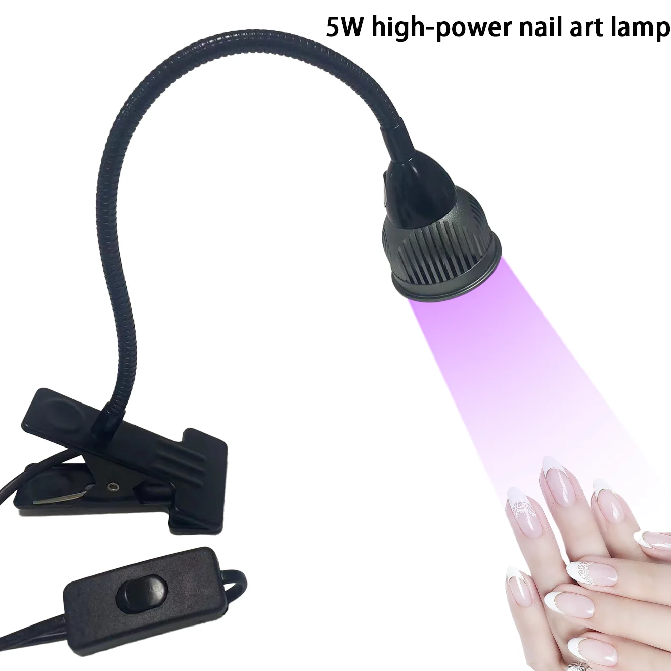 5W UV fast curing lamp suitable for nail art, glass acrylic ink glue, water glue, green oil fast curing UV lamp