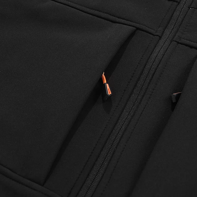 Men's Hooded Softshell Jacket Waterproof Lightweight Insulated Windbreaker Fleece Lined Rain Shell Jacket for Hiking Camping