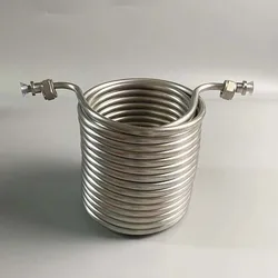 Stainless Steel Cooling Coil,Double Layers , Good for Build Joceky Box to Cool Beer, Coil with 5/8 'G Nut, 180mm Diameter