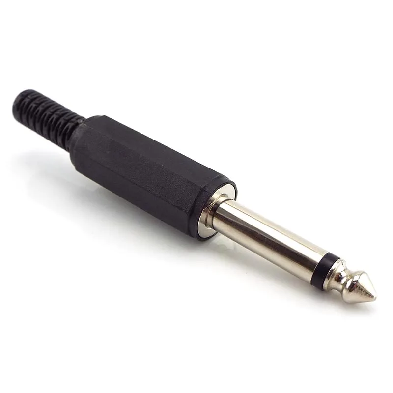 2/5/10pcs 6.35 / 6.5 2 Pin Microphone jack plug-in Audio Connector 6.35mm / 6.5mm 2 Pole Mono Amplifier Plug