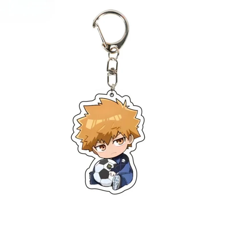 Anime BLUE Person Arcylic Keychain Cartoon Figure Isagi Yoichi Bachira Meguru Kawaii Key Chain Costume Accessories Birthday Gift