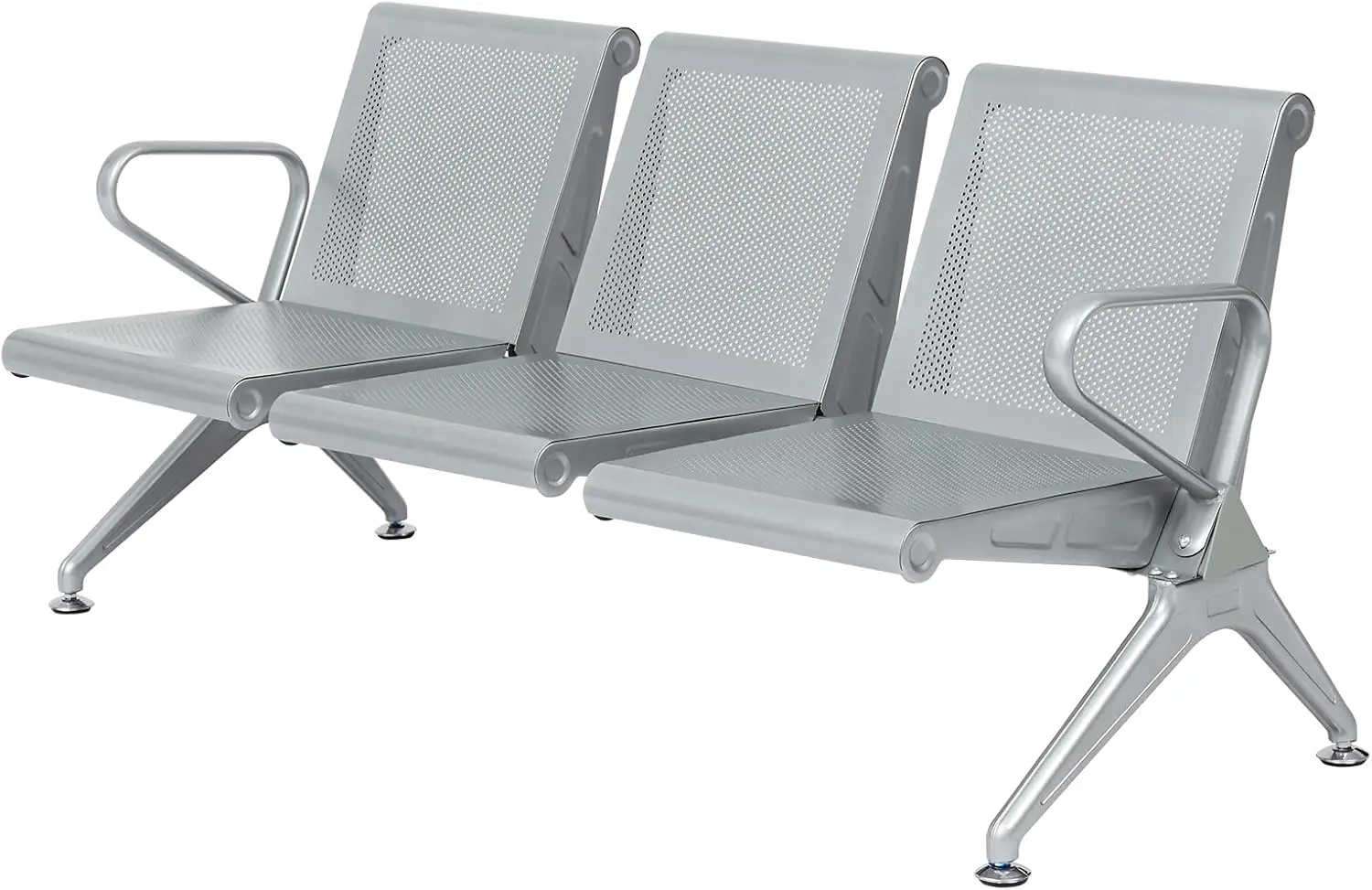 

3-Seat Reception Chair - Waiting Room Chairs, Airport Chair Guest Bench for Office, Airport, Lobby, Hospital Salon Barber Hall R