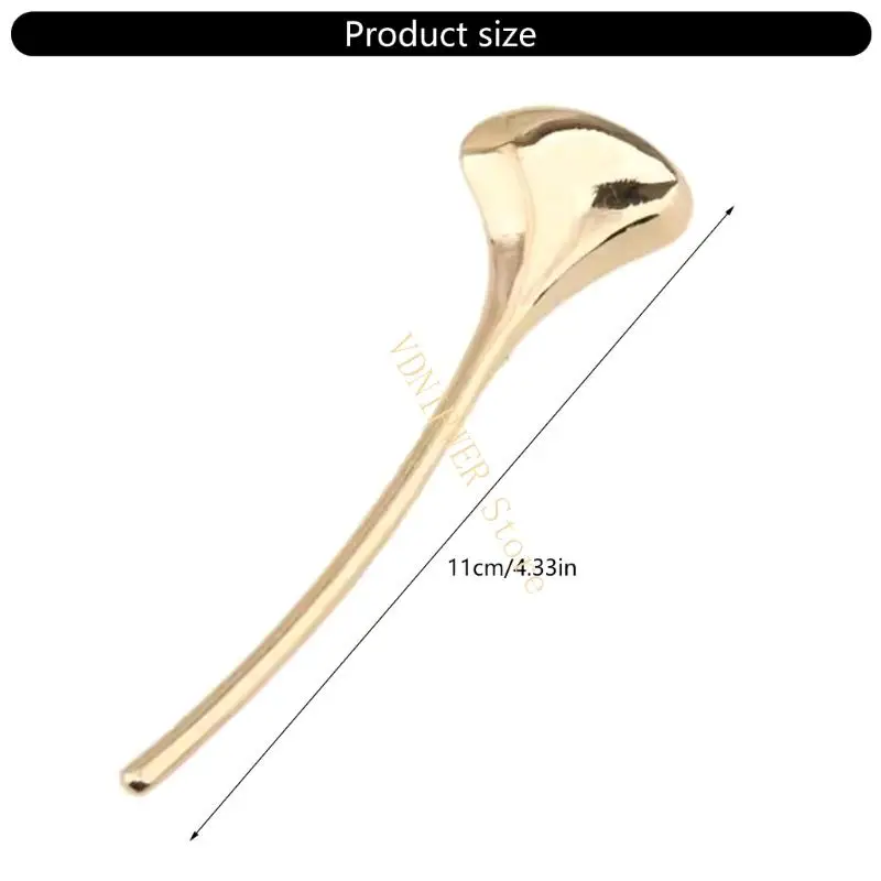 2 톤은 잎 모양의 옷깃 클립 정교한 금속복 액세서리 D08E