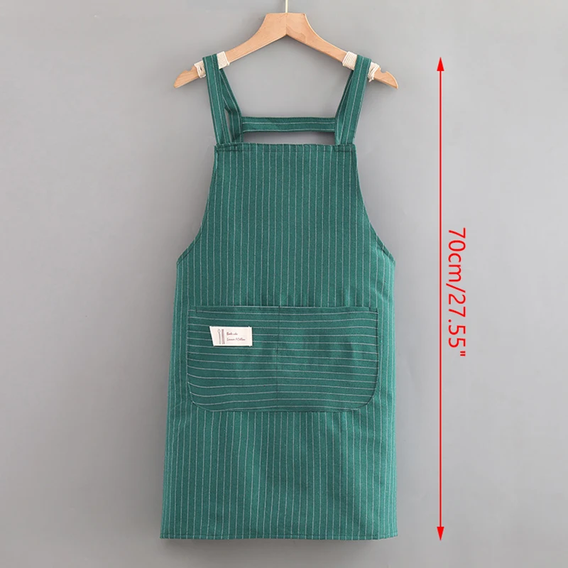 1Pc Simple Sleeveless Apron Kitchen Household Polyester Cooking Apron With Pocket Clothes Protection For Barber Painter Chef