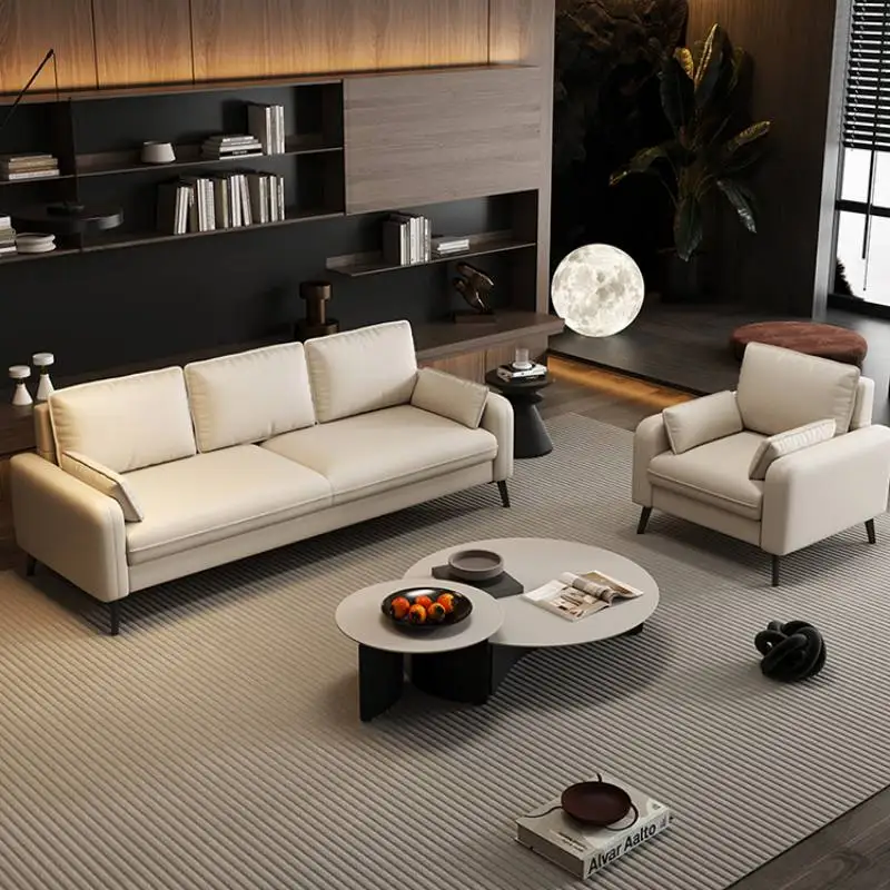 

European Nordic Style Sofa Filler Minimalistic L Shape Living Room Sofas Chaise Lounge Modern Divani Da Soggiorno Furniture