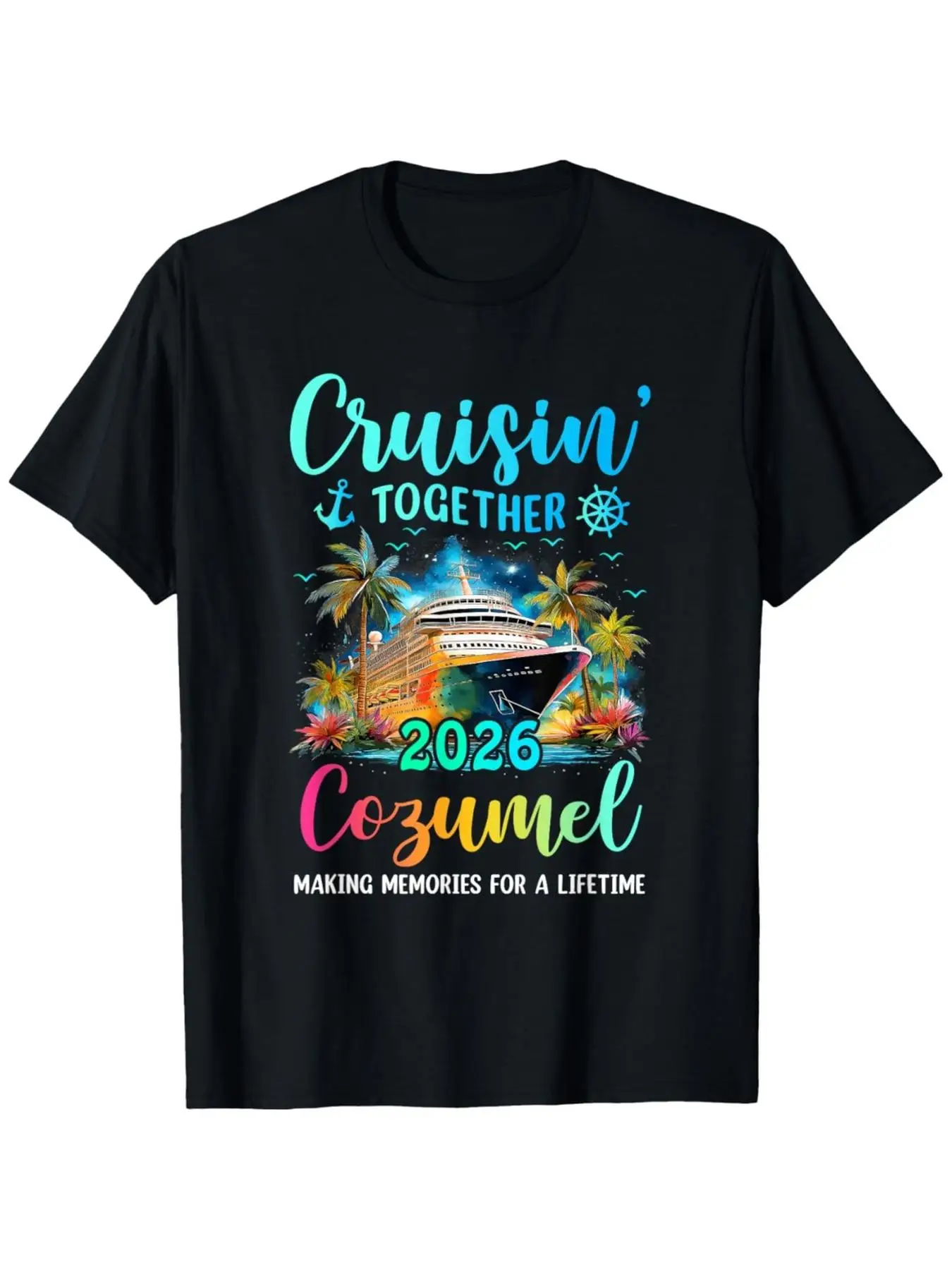 Cruisin' Together Cozumel 2026 Family Cruise Vacation T-Shirt | Comfort Fit Men'S Tee, Crew Neck, Ultra Soft, Breathable, Moistu