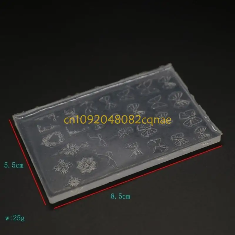 Soft Silicone Bowknot Art Mold Manicure Carving Mold Floral Patterns Moulds