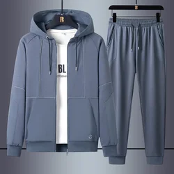 2025 Men Spring Sport Suits Casual Outdoor Zipper Jackets and Sweatpants Jogging Set Male Hoodie Tracksuit Running Mens Clothes