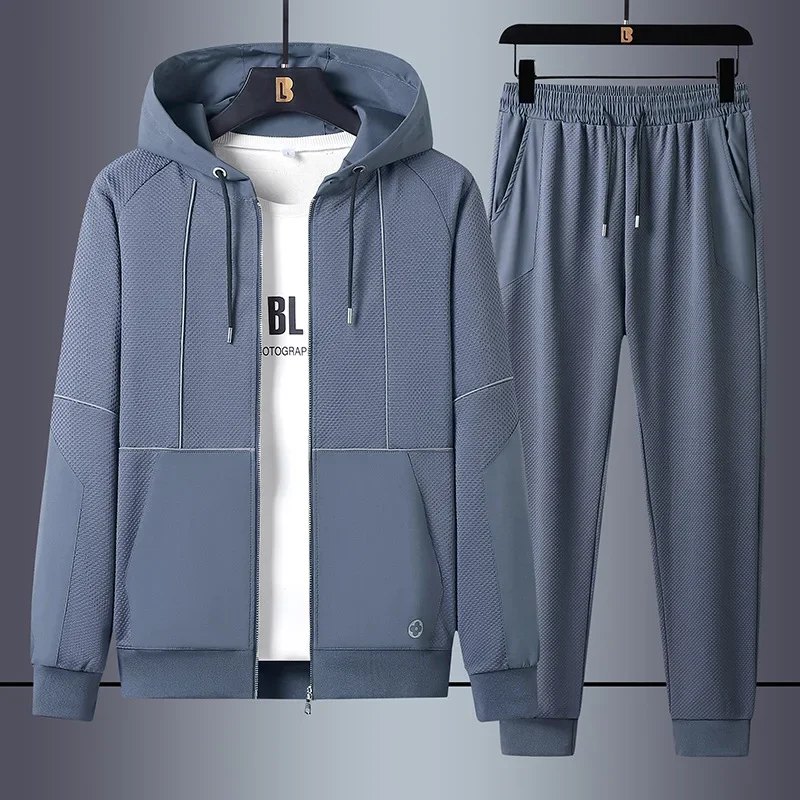 2024 Men Winter Sport Suits Casual Outdoor Zipper Jackets and Sweatpants Jogging Set Male Hoodie Tracksuit Running Mens Clothes