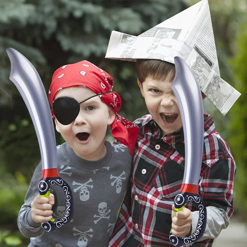 12pcs coltello pirata gonfiabile giocattolo per bambini spada gonfiabile gioco coltello giocattolo arma Prop Stage spada gonfiabile giocattolo