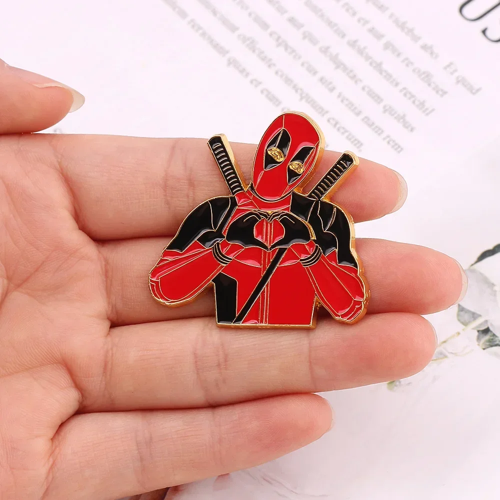 Deadpool Broche Dos Desenhos Animados, Periféricos Anime, Saco Escolar Pins, Emblemas De Maleta De Metal, Acessórios De Roupas, Presente