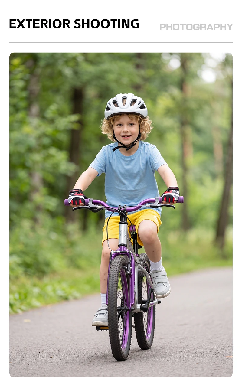 WEST BIKING Fahrradhandschuhe für Jungen, halbe Finger, stoßdämpfend, rutschfest, mit Silikonpolster, Fahrradausrüstung für Mädchen, Sommer-Sporthandschuhe – Detail 15