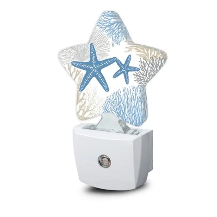 Coastal Beach Star Night Light with Dusk Sensor