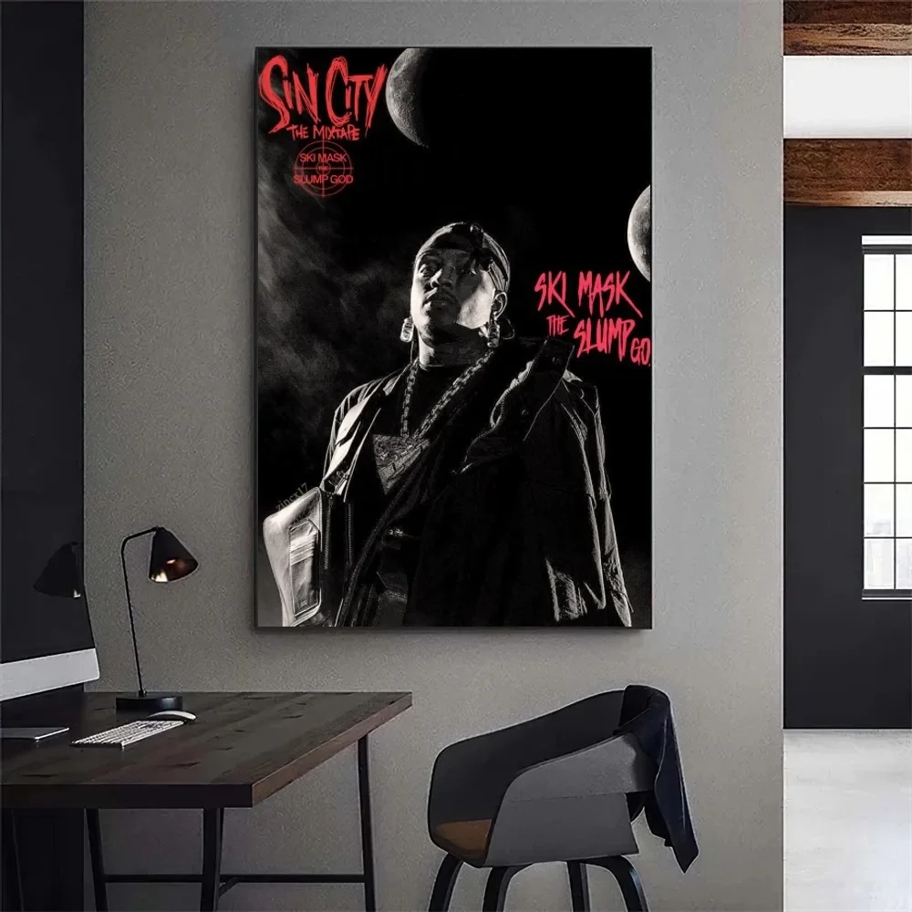 Ski Mask the Slump God Stokeley Rapper Poster Gallery Prints Painting Wall Canvas Pictures Living Room Sticker Small