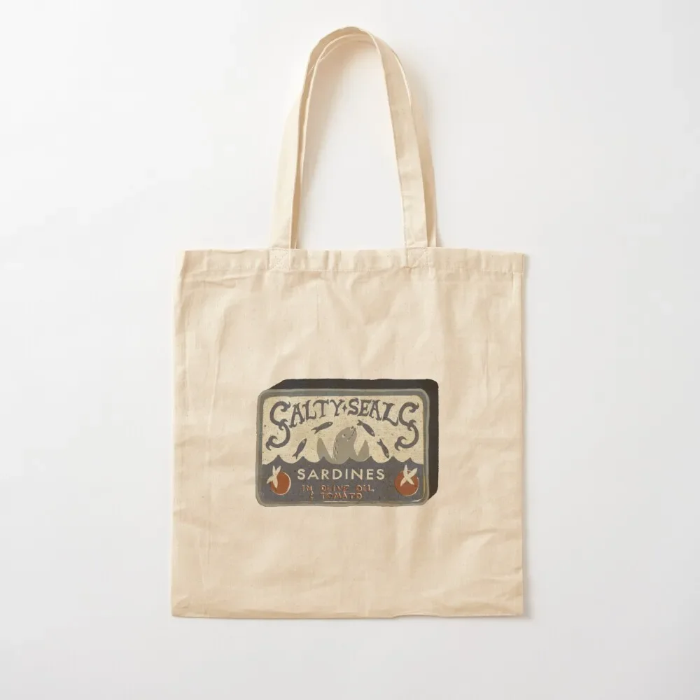 salty seal sardines Tote Bag Cloth bag tote bags aesthetic shopper bag women
