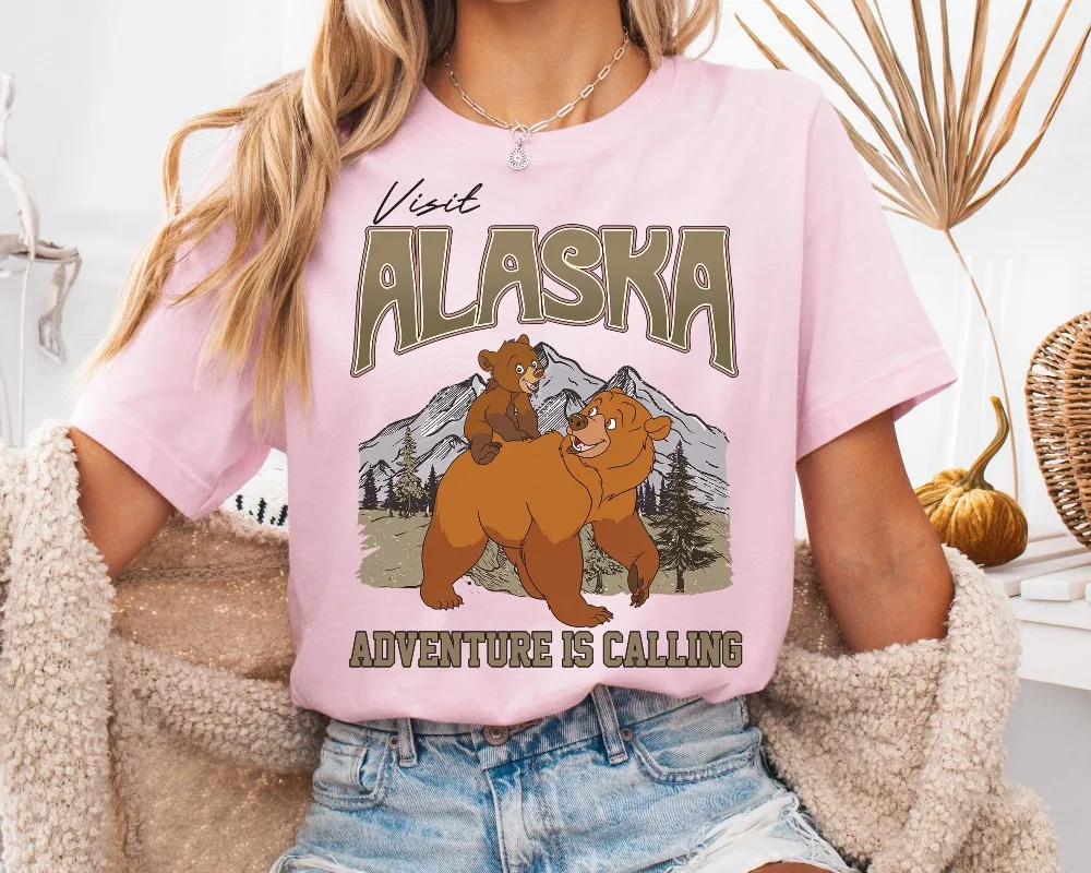 قميص Disney Brother Bear Visit Alaska Adventure Is Calling قميص Kenai Koda Alaska قميص Brotherhood