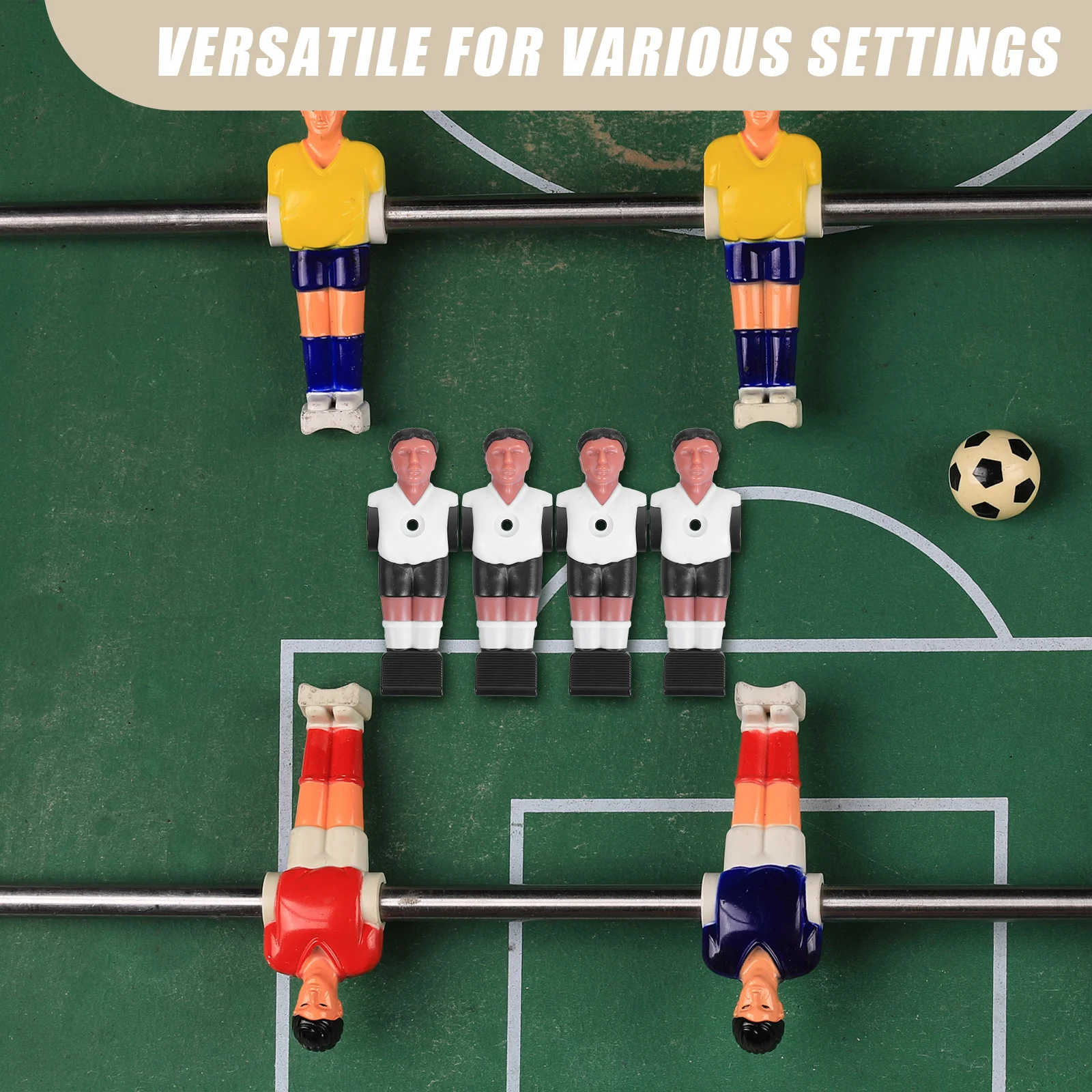 11pcs Table Soccer Player Set Replacement Foosball Men Durable Plastic Smooth Coating For Tournament Family Gathering Mini