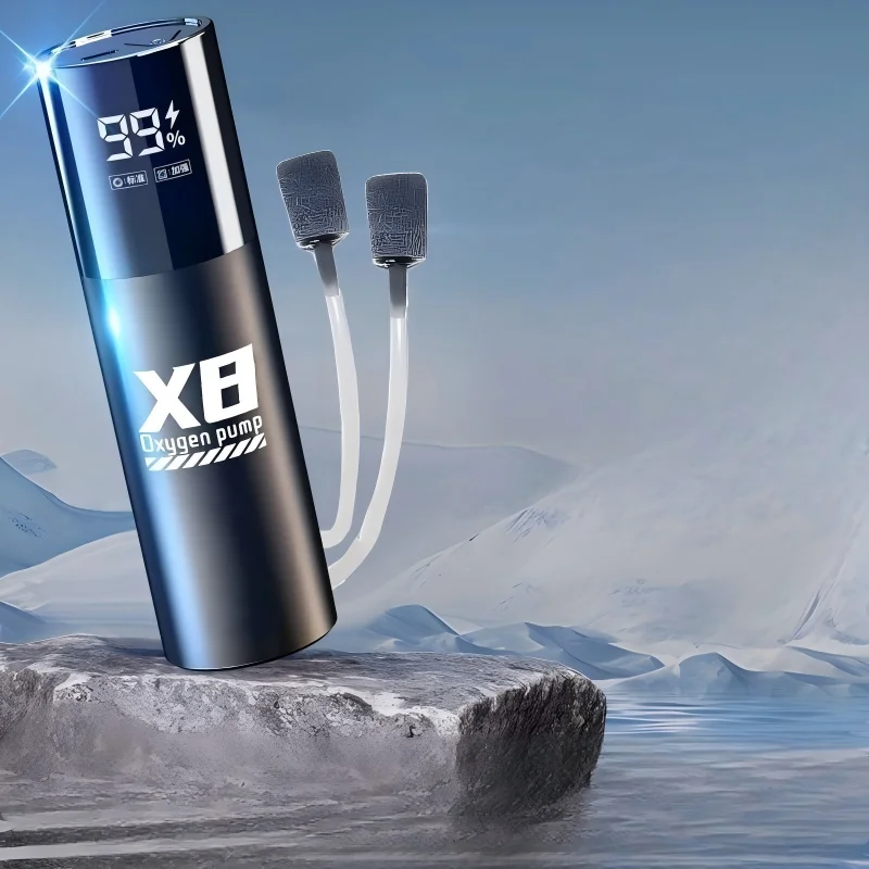 5W USB-aufladbare Sauerstoffpumpe für Outdoor-Angeln und Aquarien, tragbarer Belüfter mit 48 Stunden Laufzeit für Nachtangeln – Detail 4