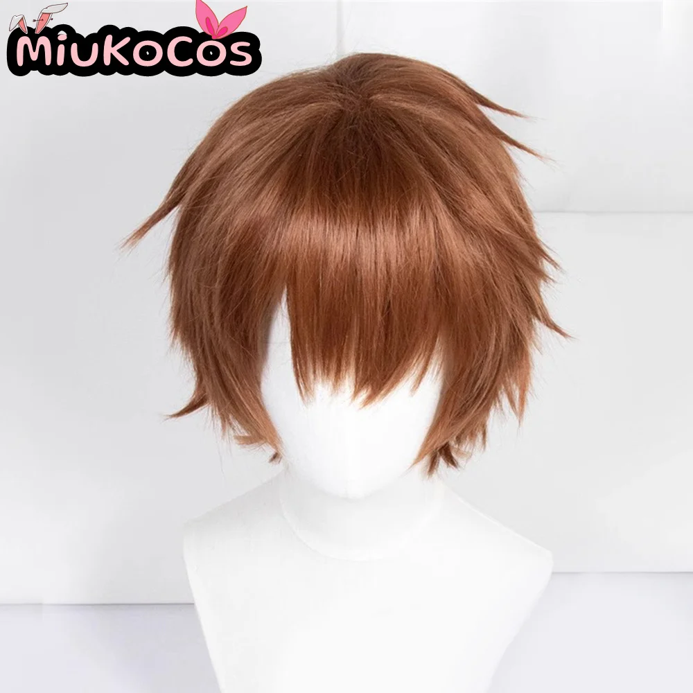 متوفر في المخزون Suzaku Kururugi شعر مستعار تأثيري MiukoCosplay أنيمي رمز Geass تأثيري