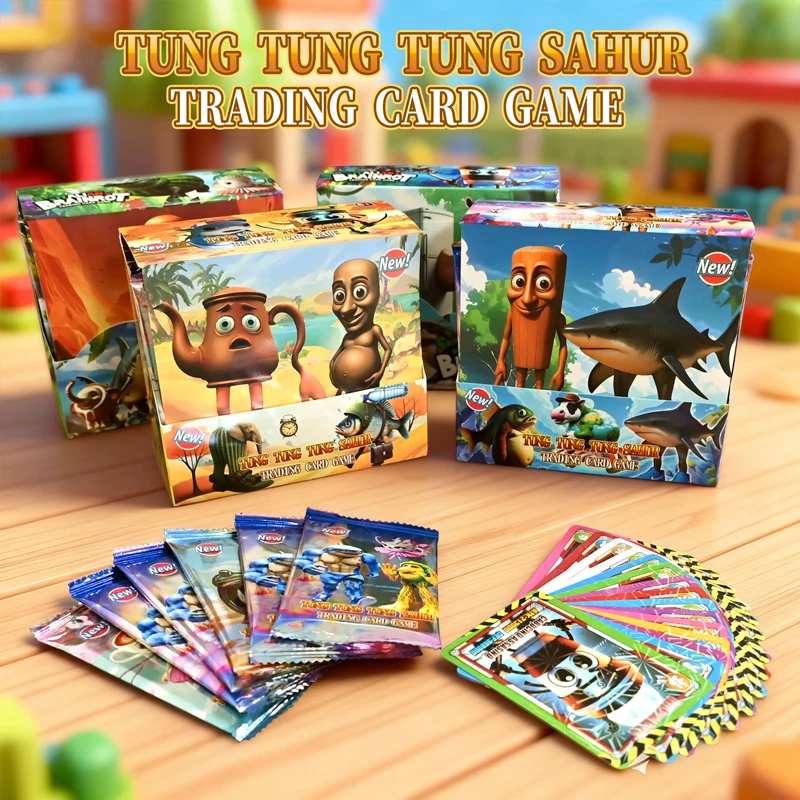 1 Set Italiaanse Brainrot Kaarten van Collectie Tungtung Sahur Card Battle Card Game Speelgoed Voor Kinderen Trading Cards Verjaardagscadeau