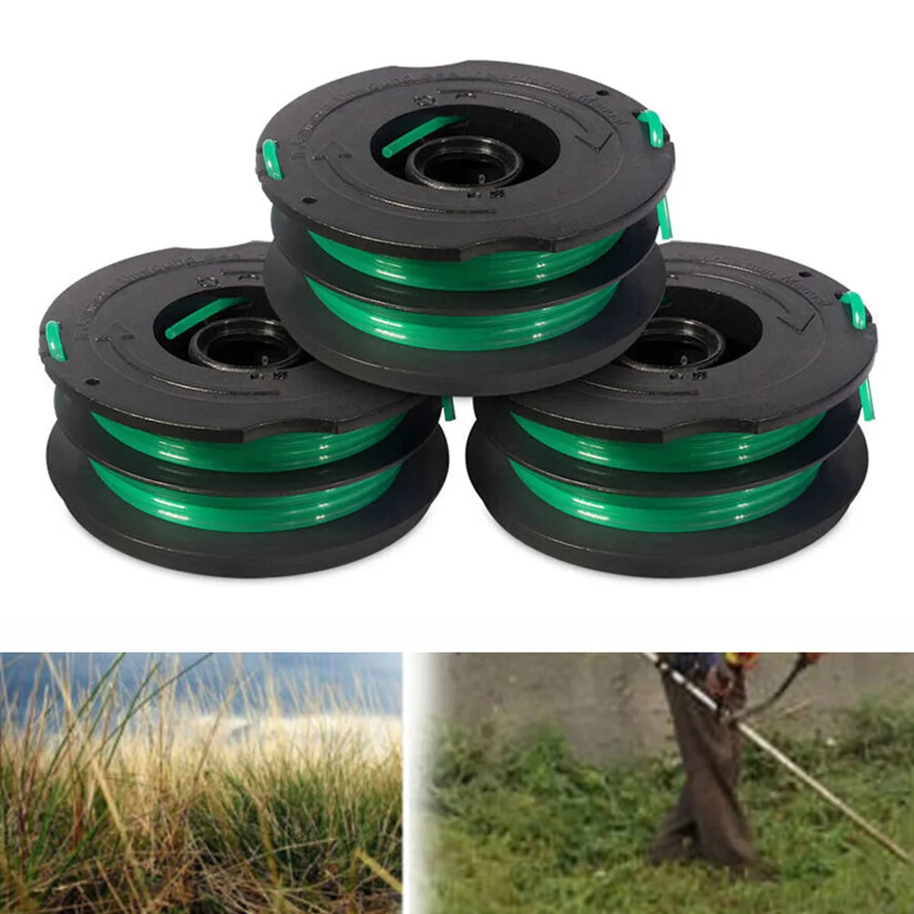 Convenient Set of 3 Spool and Line for Black & Decker DF080 RC080P Trimmer Enhance Efficiency, Long Service Life